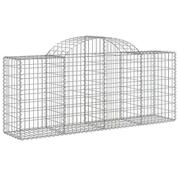 Vidaxl Gabionen Mit Hochbogen 15 Stk. 200x50x80/100cm Verzinktes Eisen günstig online kaufen