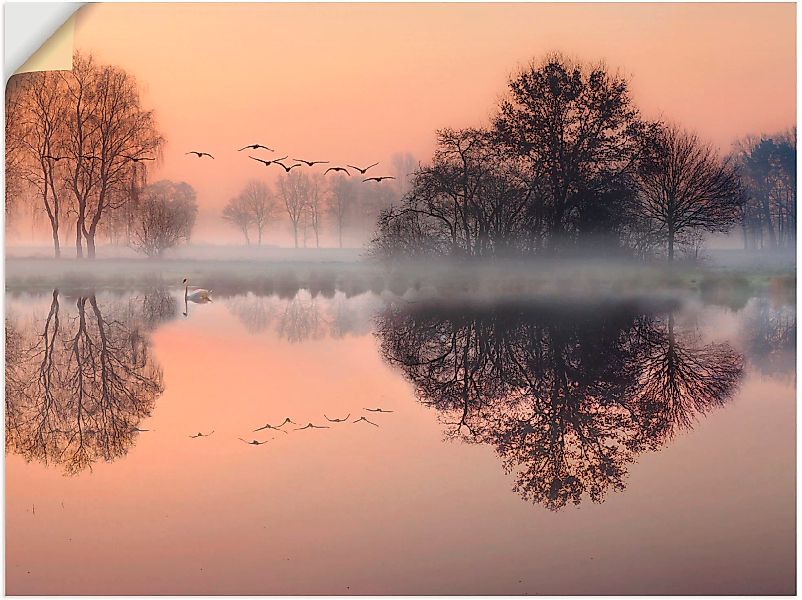 Artland Wandbild »Früh morgens am See....«, Gewässer, (1 St.), als Leinwand günstig online kaufen