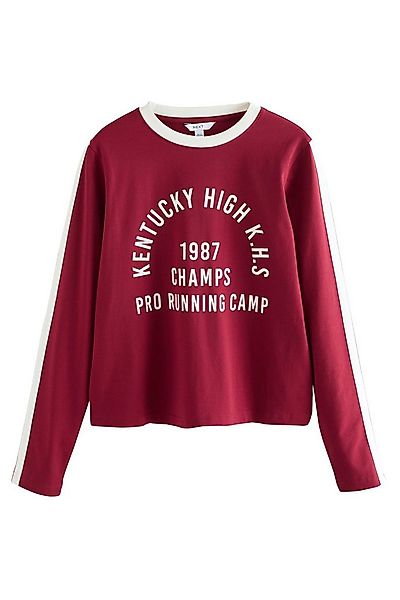 Next T-Shirt Langärmeliges T-Shirt mit Grafik und Slogan (1-tlg) günstig online kaufen