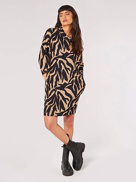Apricot Strickkleid im Cocoon-Stil, mit weitem günstig online kaufen