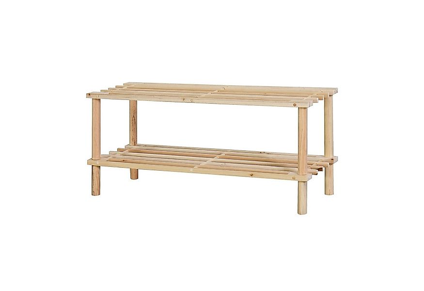 HTI-Living Schuhregal Schuhregal 2 Ebenen Anea Holz Natur, Stück 1-tlg., Sc günstig online kaufen
