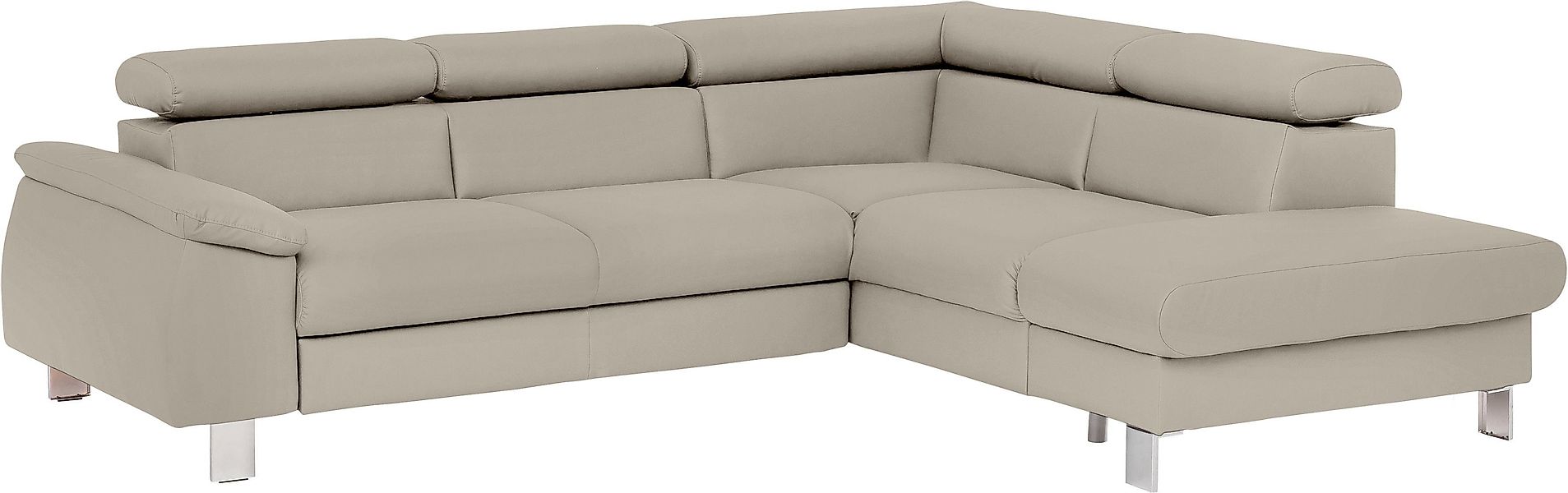 COTTA Ecksofa "Komaris L-Form, B: 249 cm" mit Kopfteilverstellung, optional günstig online kaufen