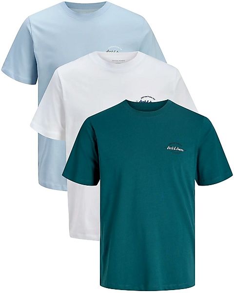 Jack & Jones Print-Shirt (Spar-Set, 3er-Pack) mit Logodruck, aus Baumwolle günstig online kaufen