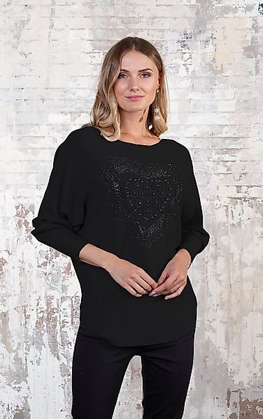 Passioni Strickpullover Pullover mit Perlen-Applikation günstig online kaufen