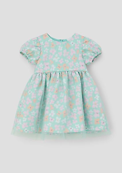 s.Oliver Jerseykleid Rüschenkleid mit All-over-Print Raffung günstig online kaufen