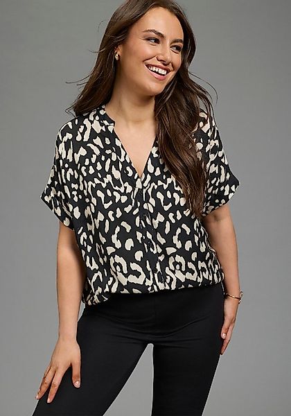 Laura Scott CURVE Longbluse mit modischem Allover-Druck günstig online kaufen