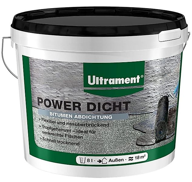 Ultrament Dichtstoff ULTRAMENT Power Dicht, Schwarz, 8 Ltr günstig online kaufen