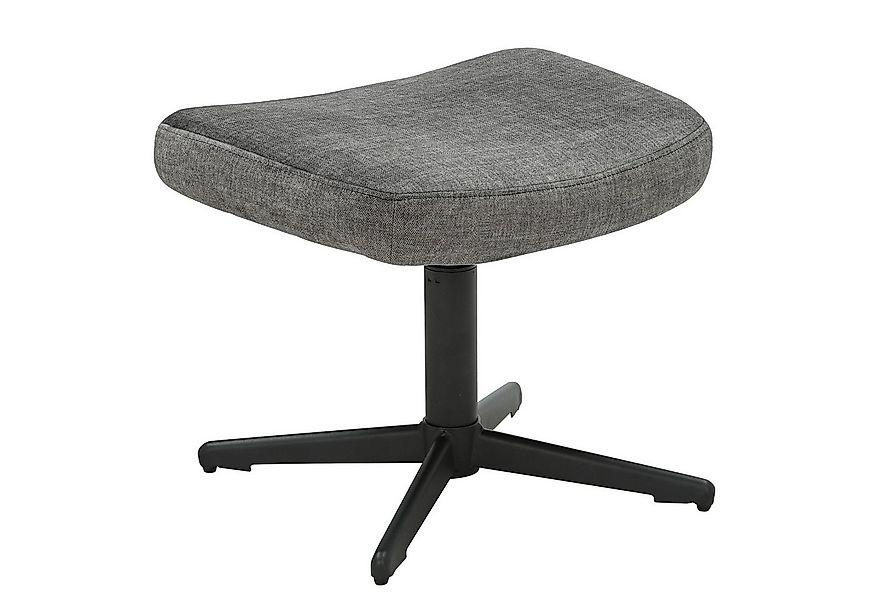 riess-ambiente Fußhocker VOGUE 45cm grau / schwarz - Samt, drehbar, Metallb günstig online kaufen