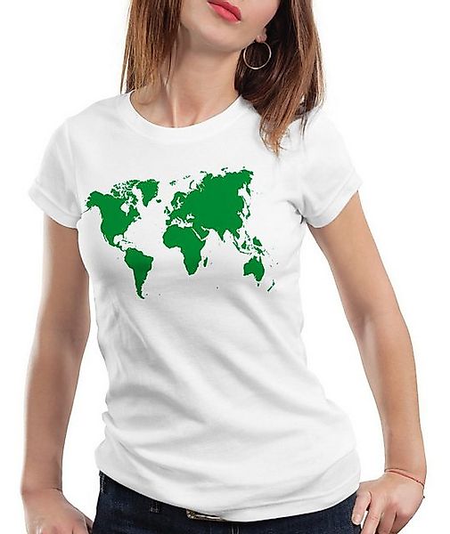 style3 T-Shirt Sheldon World Map Weltkarte big welt geo the big bang theory günstig online kaufen