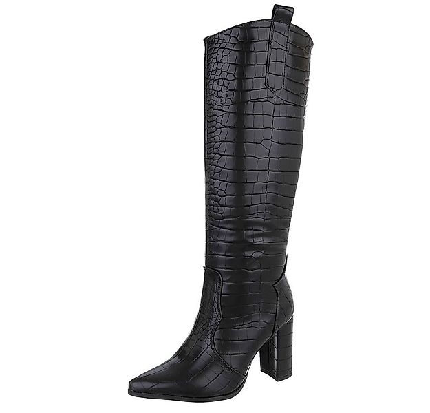 Ital-Design Damen Elegant High-Heel-Stiefel (91154733) Blockabsatz Stiefel günstig online kaufen