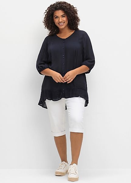 Sheego Klassische Bluse Kurzarmbluse günstig online kaufen
