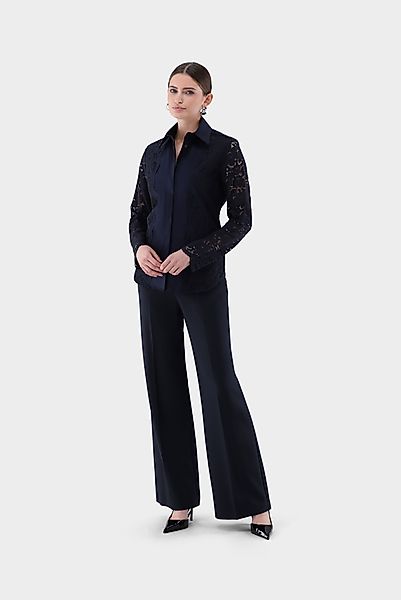 Hemdbluse mit Spitzenärmeln günstig online kaufen