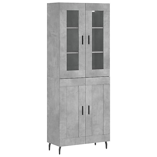 vidaXL Highboard Betongrau 69,5x34x180 cm Holzwerkstoff 3198357 günstig online kaufen