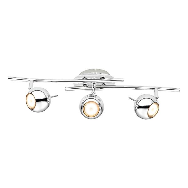 LED-Deckenstrahler Scordia 3-flammig Chrom 3x GU10 3,5W Warmweiß 370,m ca. günstig online kaufen