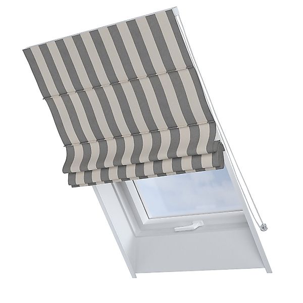 Dekoria Dachfenster-Raffrollo Rimini, weiß-grau, 50 x 60 cm günstig online kaufen