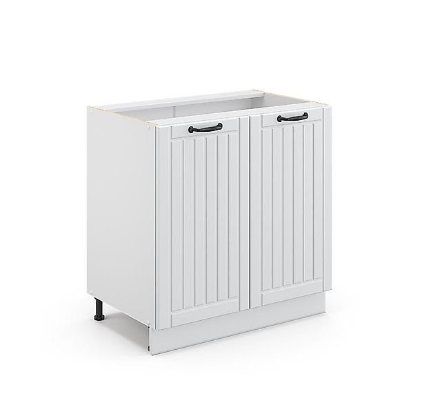 Vicco Unterschrank Fame-Line, Weiß Landhaus/Weiß, 80 cm mit Regal, ohne Arb günstig online kaufen