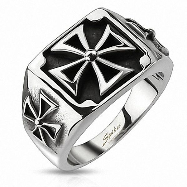 Taffstyle Fingerring Herren Ring Edelstahl Triple günstig online kaufen