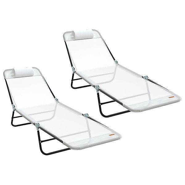 vidaXL Gartenliege Klappbare Sonnenliegen 2 Stück günstig online kaufen