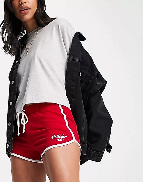 Hollister – Legging-Shorts in Rot mit Logo günstig online kaufen