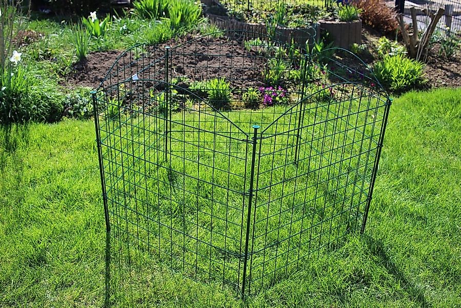 HC Garten & Freizeit Metallzaun Teichzaun Oberbogen Komplettset dunkelgrün günstig online kaufen