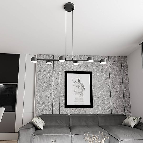 Deckenstrahler, Megara, Länge 80 cm, Metall, 6-flg. günstig online kaufen