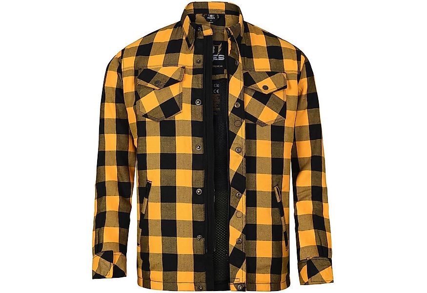 Bores Motorradjacke Bores Lumberjack Jacken-Hemd Basic schwarz / gelb Herre günstig online kaufen