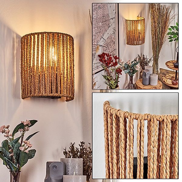 hofstein Wandleuchte Wandlampe aus Metall/Seil in günstig online kaufen