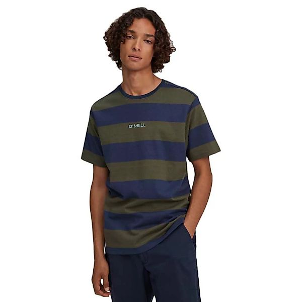 O´neill Block Stripe Kurzärmeliges T-shirt XS Blue Print günstig online kaufen