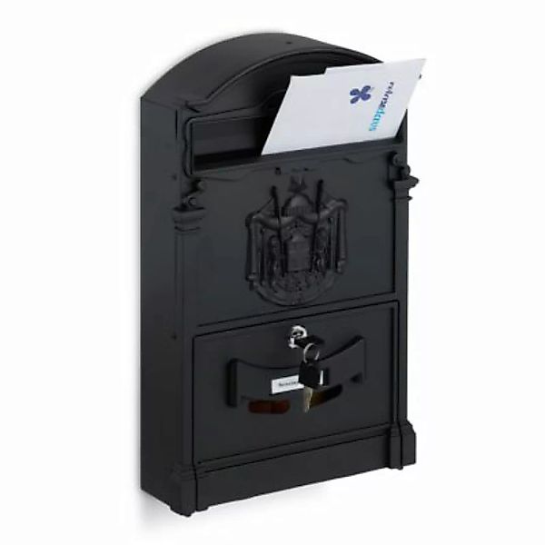 relaxdays Antiker Briefkasten schwarz günstig online kaufen
