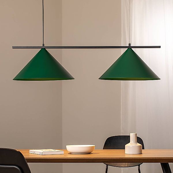 Hängeleuchte Capital, grün, 2-flammig, Ø 46 cm, GX53 günstig online kaufen