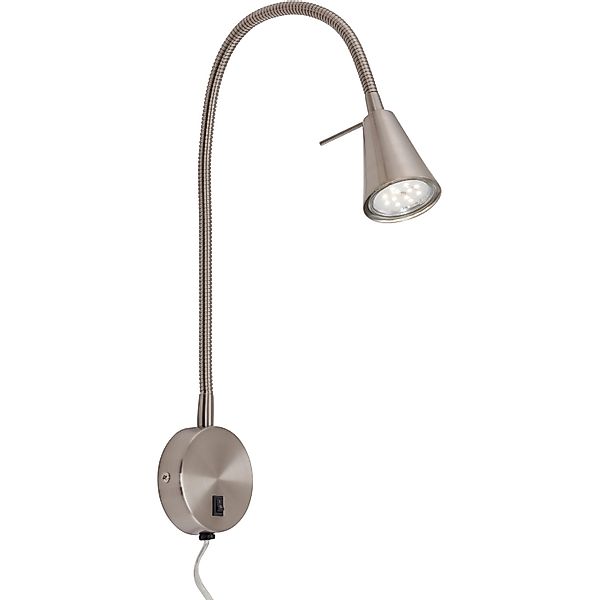 Briloner LED Bettleuchte Tusa Schwenkbar Warmweiß 45 x 20,5 cm Matt-Nickel günstig online kaufen
