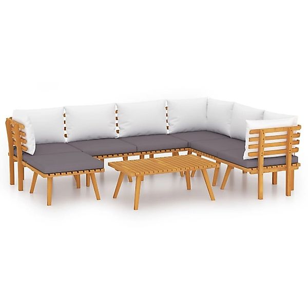 vidaXL Gartenlounge-Set 8-tlg. Garten-Lounge-Set mit Kissen günstig online kaufen