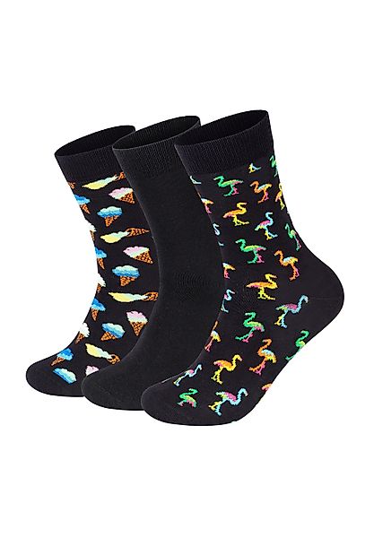 Happy Socks Basicsocken 3-Pack Ice Cream-Solid-Flamingo günstig online kaufen