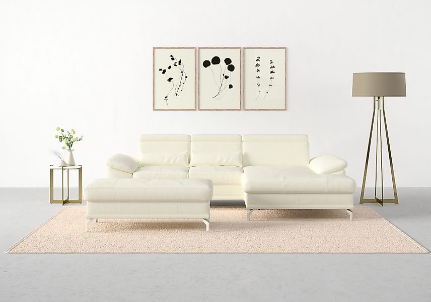 sit&more Ecksofa "Cabrio L-Form, B: 295 cm, mit Sitztiefen-, Arm- & Kopftei günstig online kaufen