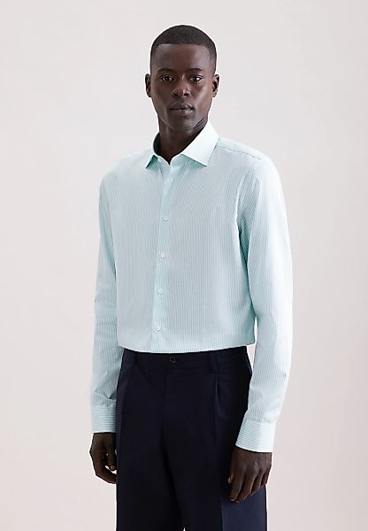 seidensticker Businesshemd "Schwarze Rose" Slim 1/1 Kentkragen Gestreift günstig online kaufen