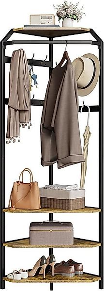 GarveeMore Garderobenständer Garderobenständer, Metall-Eckgarderobe Flurbau günstig online kaufen