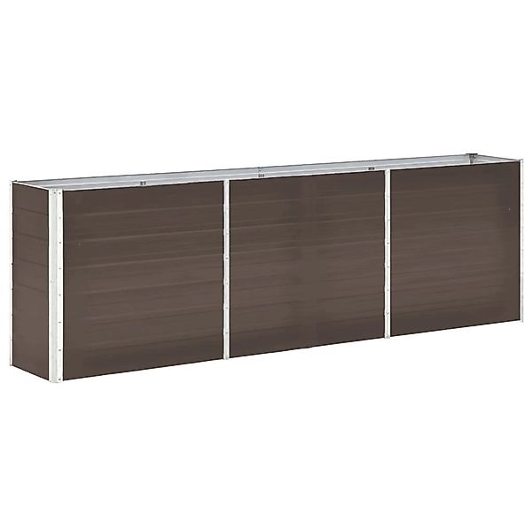 vidaXL Garten-Hochbeet Stahl 240x40x77 cm Braun 661656 günstig online kaufen