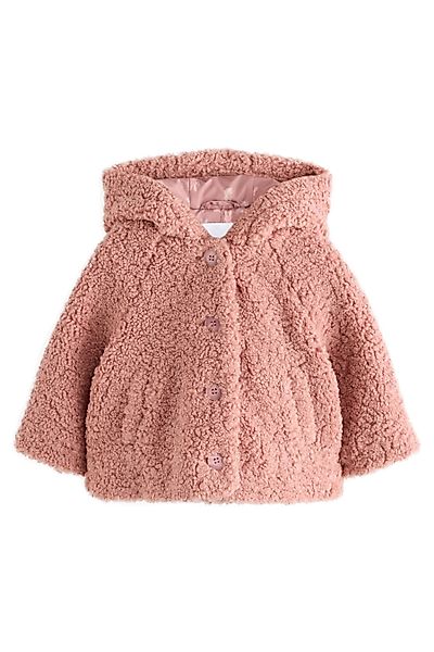 Next Fleecejacke Lange Teddyfell-Jacke mit Kapuze günstig online kaufen