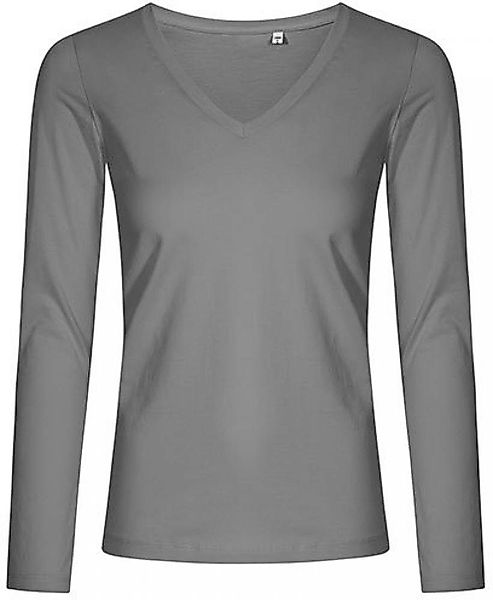 Promodoro Langarmshirt Damen V-Neck T-Shirt Longsleeve, günstig online kaufen