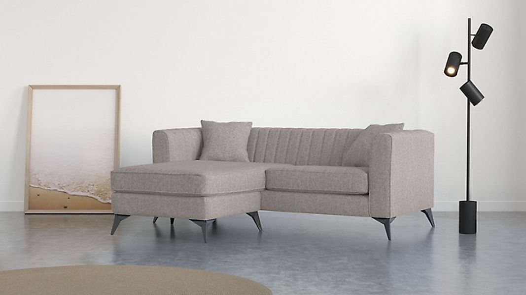 Places of Style Ecksofa »MATTHEW L-Form ideal für kleine Räume, Maße B/T/H: günstig online kaufen