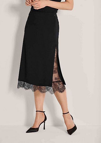 MADELEINE Midirock Eleganter A-Linien-Rock mit Reißverschluss Zarte Spitzen günstig online kaufen