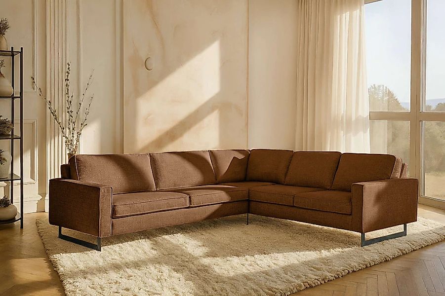 Home affaire Ecksofa "Pinto, XXL, 250/290 cm, langer Schenkel, Ottomane" Co günstig online kaufen