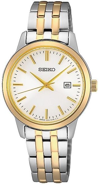 Seiko Quarzuhr SUR410P1, Armbanduhr, Damenuhr, Datum, Edelstahlarmband günstig online kaufen