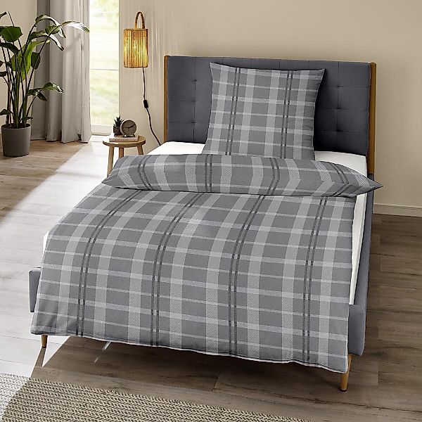 TRAUMSCHLAF Bettwäsche Glasgow, Flanell, 2 teilig, günstig online kaufen