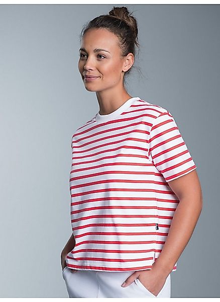 Trigema T-Shirt TRIGEMA Cropped T-Shirt mit Ringelmuster (1-tlg) günstig online kaufen
