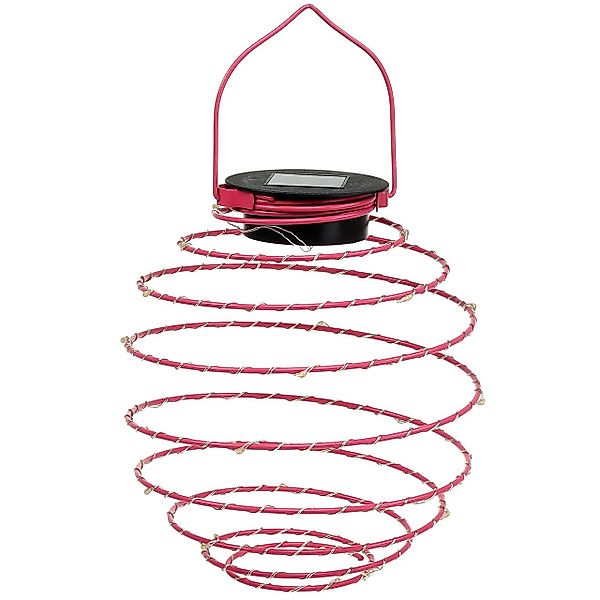 Viana Windlicht Solar Gartenleuchte Pink 22cm günstig online kaufen