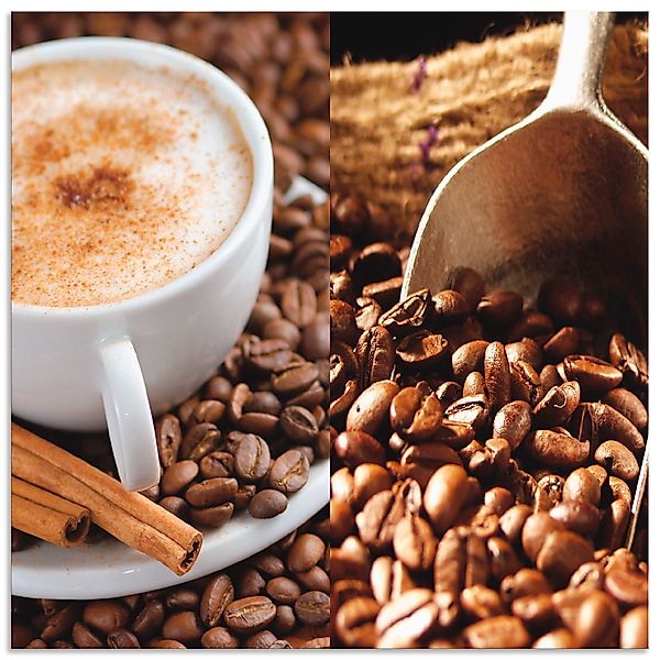 Artland Küchenrückwand »Kaffee - Cappuccino - Heißer Kaffee«, (1 tlg.), Alu günstig online kaufen