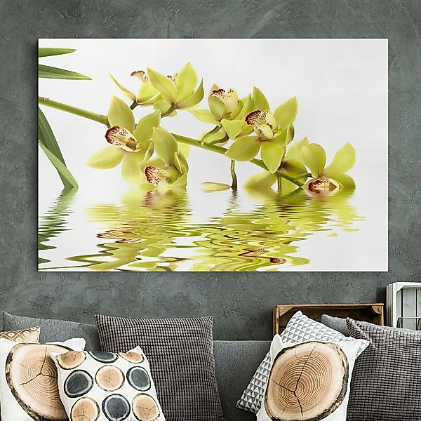 Leinwandbild Blumen - Querformat Elegant Orchid Waters günstig online kaufen