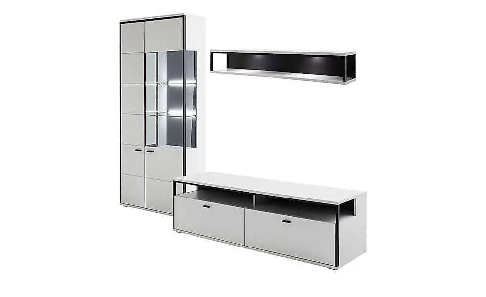 Wohnkombination  Orella ¦ weiß ¦ Maße (cm): B: 267 H: 199 T: 51.0 Wohnwände günstig online kaufen