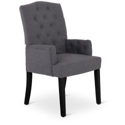 Raburg Esszimmerstuhl Polsterstuhl mit Armlehnen, Chesterfield-Design, günstig online kaufen